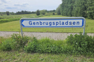 Skilt til Ølstykke genbrugsplads