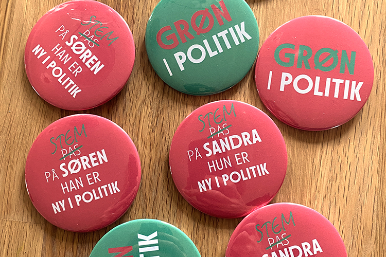 Enhedslistens badges