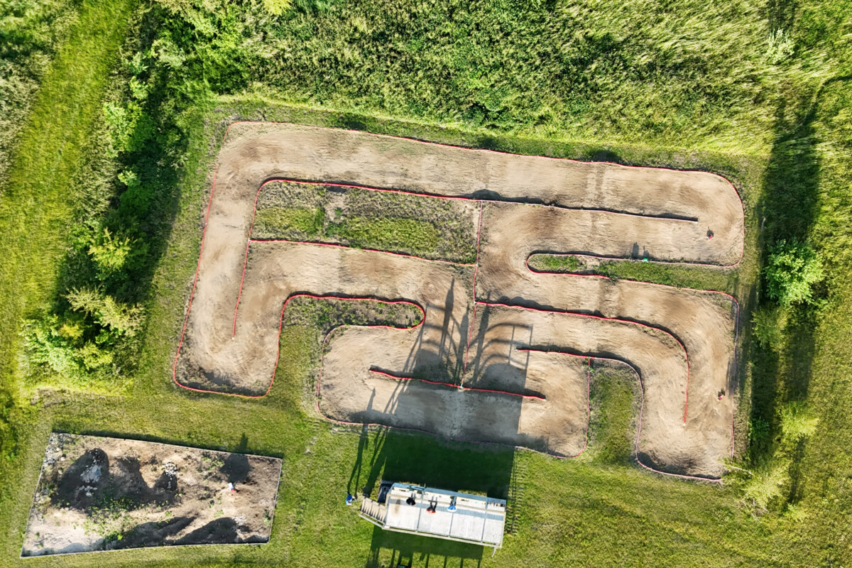 Banen set fra luften