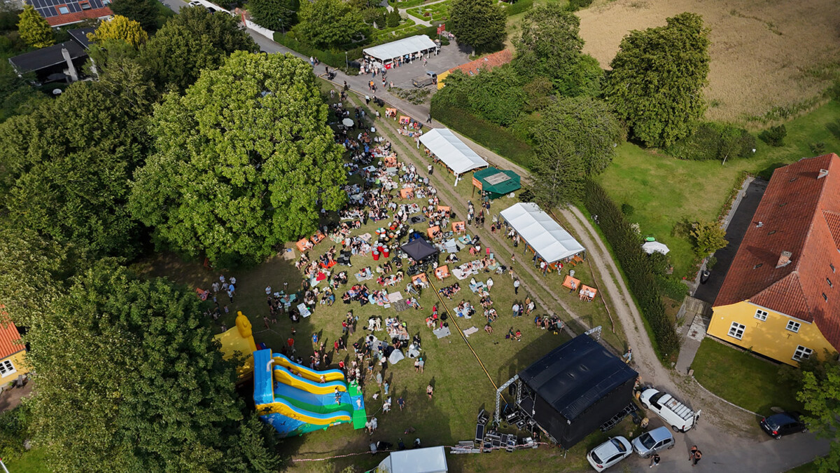 Slagslunde Musikfestival fra luften Foto: Rasmus Udsholt