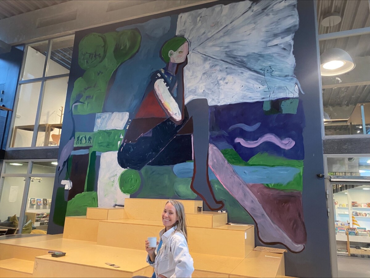 Anne Bundgaard maleri i Smørum Kulturhus