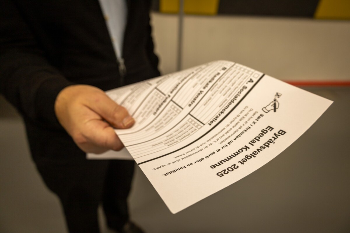 Stemmeseddel Valgsted Kommunalvalg Foto: Rasmus Udsholt