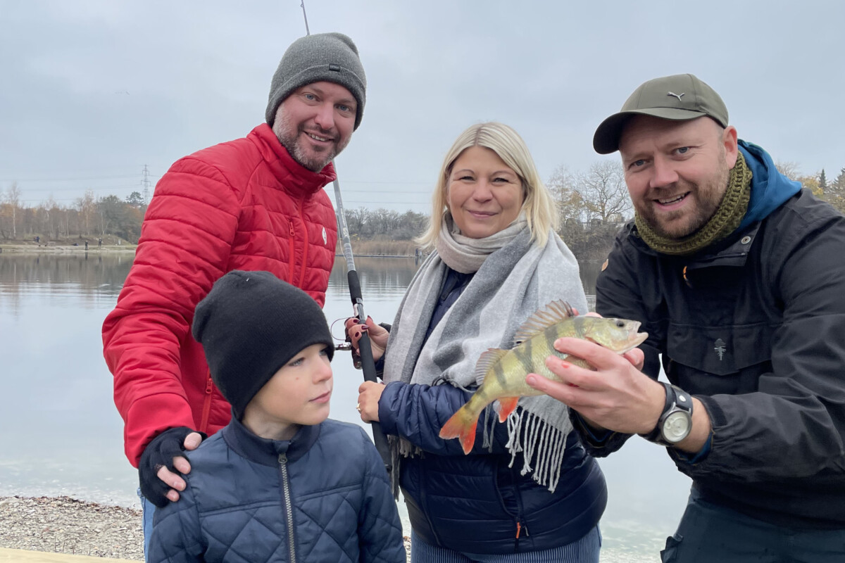Peter Westermann og Camilla Hove Lund fisketur