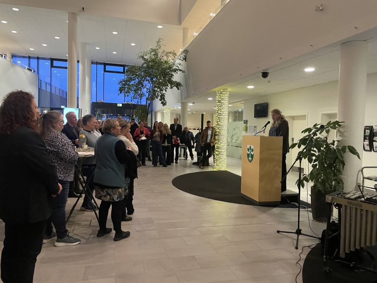 Borgmester Birgitte Neergaard-Kofod taler til Egedal Kommunes nytårskur 7. januar 2026. Foto: Egedal Kommune