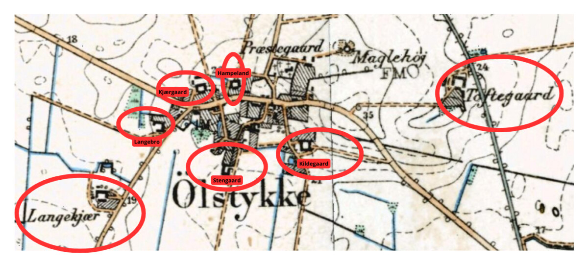 Gårdene der blev i Ølstykke