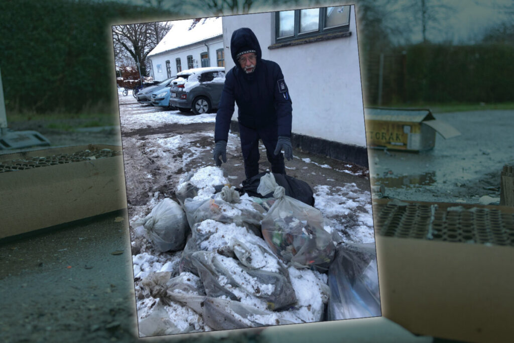 Per Gudmundsen Raketindsamling Veksø 2026 (EgedalPosten) Foto: Veksø Borgerlaug og Rasmus Udsholt
