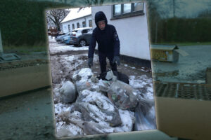 Per Gudmundsen Raketindsamling Veksø 2026 (EgedalPosten) Foto: Veksø Borgerlaug og Rasmus Udsholt