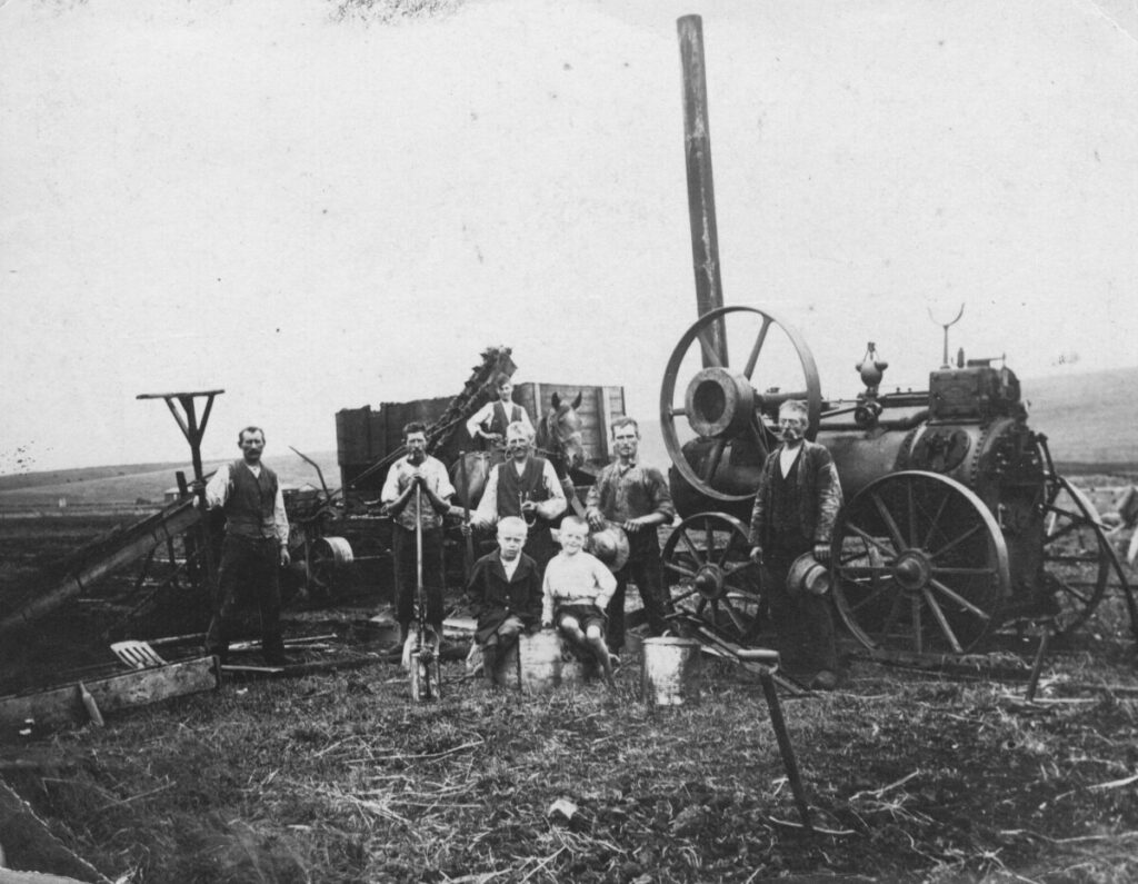 Tørvegravning ca. 1917 Foto: Stenløse Lokalarkiv