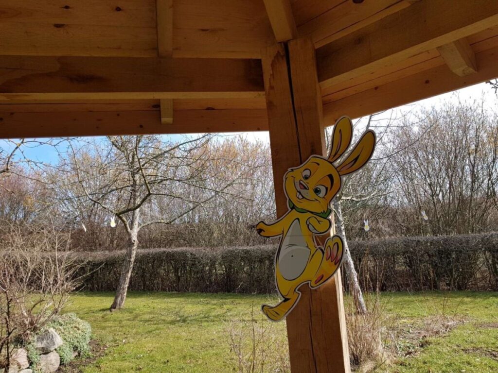 Påskehare fra påskearrangement på Skenkelsø Mølle. Foto: Egedal Kommune