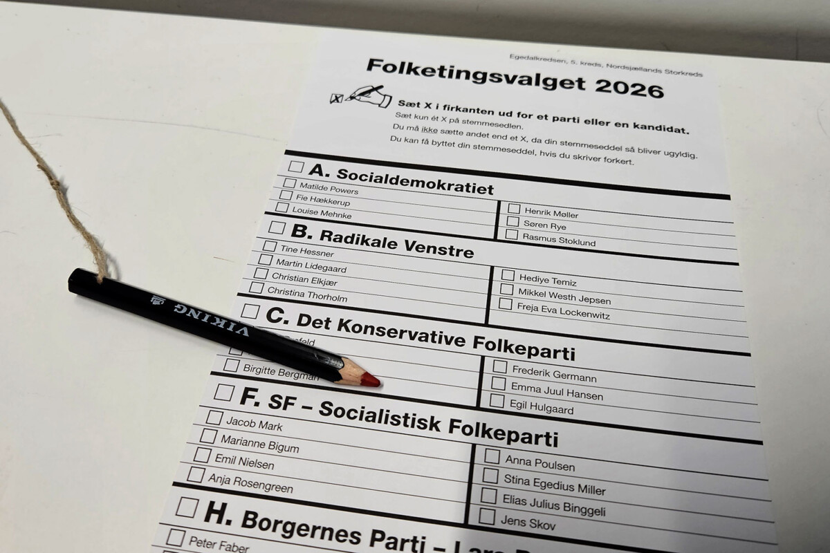 Stemmeseddel 2026 Egedalkredsen