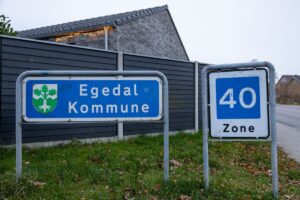 Egedal kommuneskilt på Smørumvej i Smørum (EgedalPosten) Foto: Rasmus Udsholt