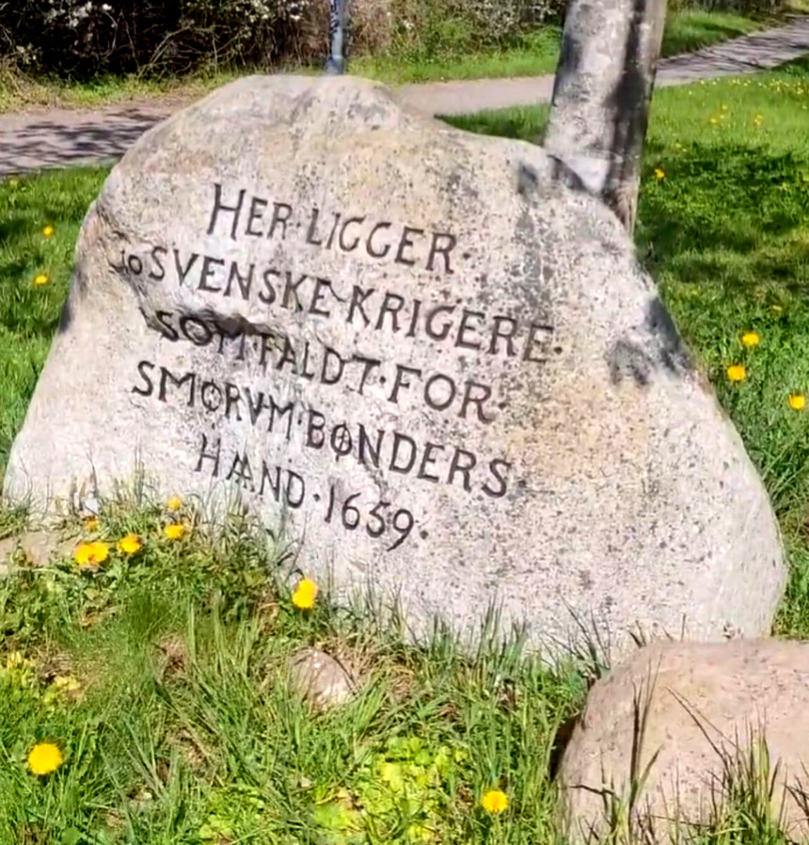 Svenskestenen i Smørum Foto: Egedal Arkiver og Museum