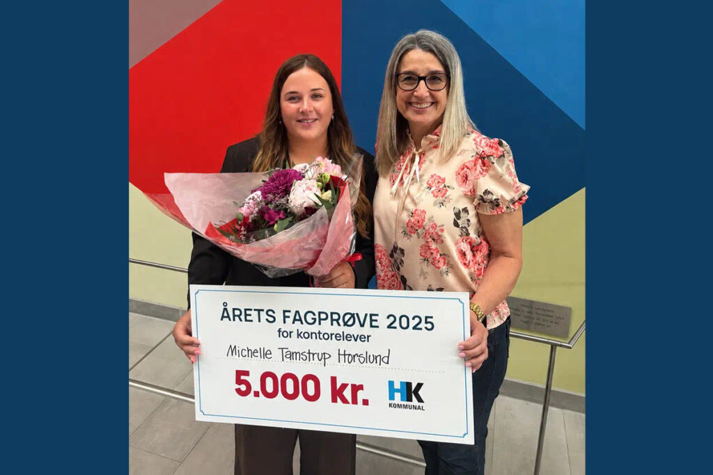 Michelle Tamstrup Horslund - årets fagprøve Foto: Egedal Kommune