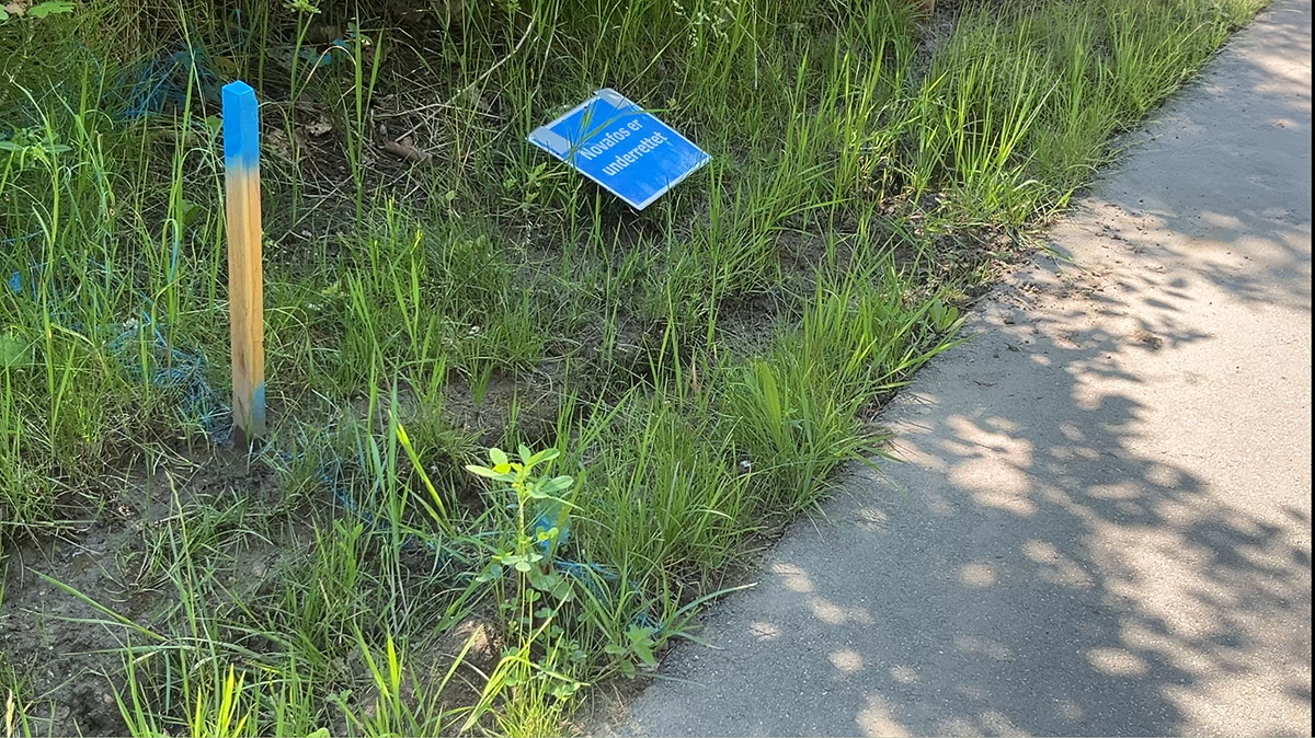Novafos vandlækage Ølstykke Foto: Privat