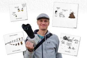 Jan Sørup åbner bysorup.com med satiretegninger