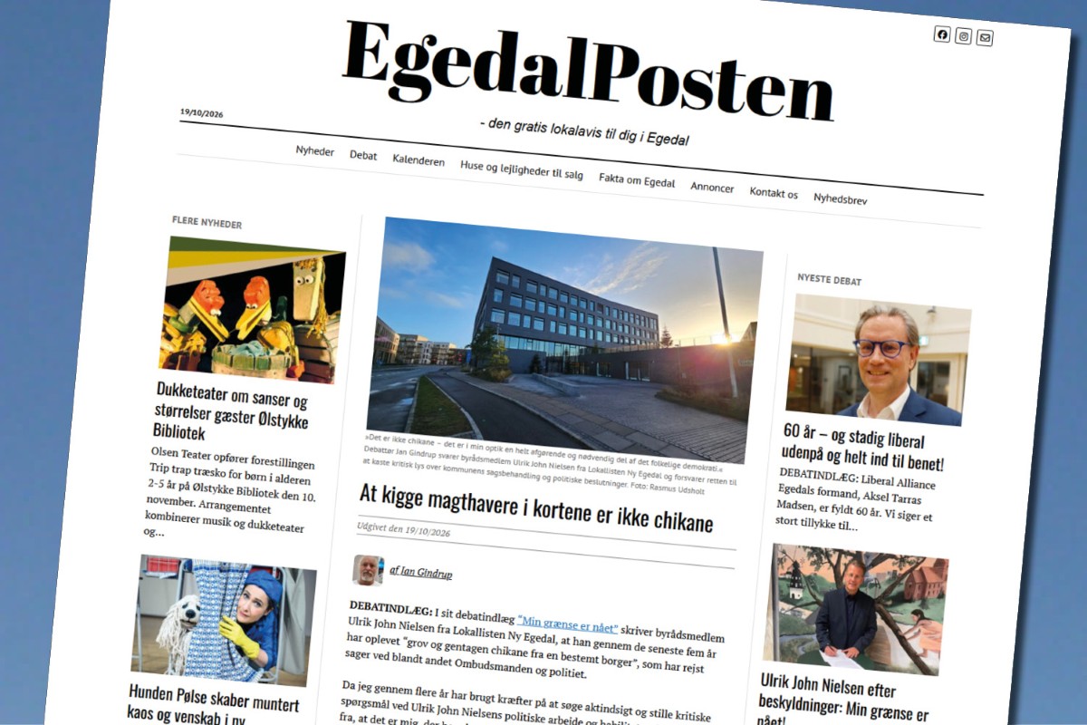 Debatindlæg Jan Gindrup (EgedalPosten)